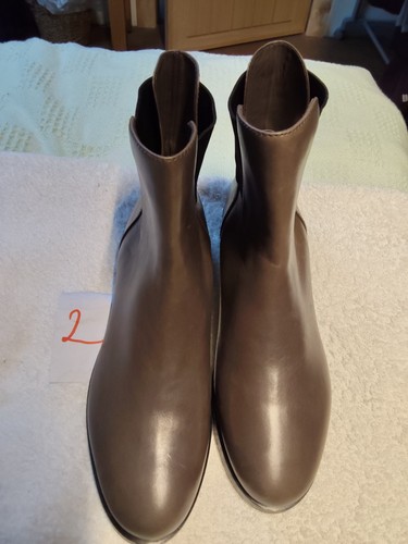 Pair taupe leather clarks - pair,