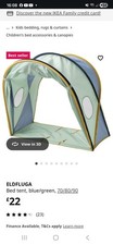 IKEA ELDFLUGA Blue Green Foldable Children’s Bed tent