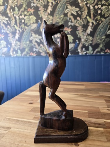 Hand carved wooden - carved, horse