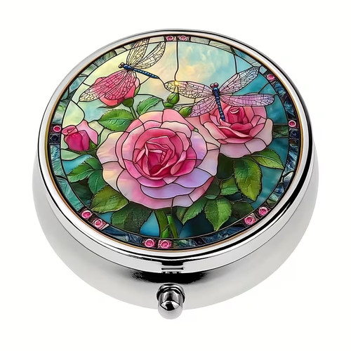 Floral themed round - round, pill
