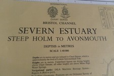 VINTAGE ADMIRALTY CHART STEEP HOLM TO AVONMOUTH