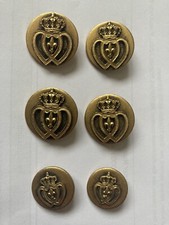 Buttons Set Vintage Gold Tone