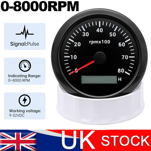 85mm black tachometer - black,