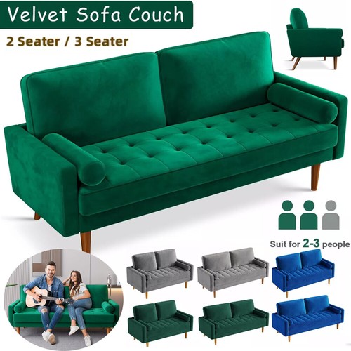 Seater velvet sofa with 2 - velvet,