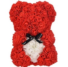Rose teddy bear 25cm foam - rose,
