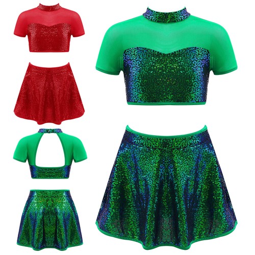 Girl 2pcs shiny - uk,