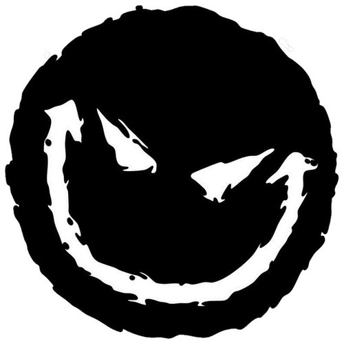 Evil smiley face bumper - evil,