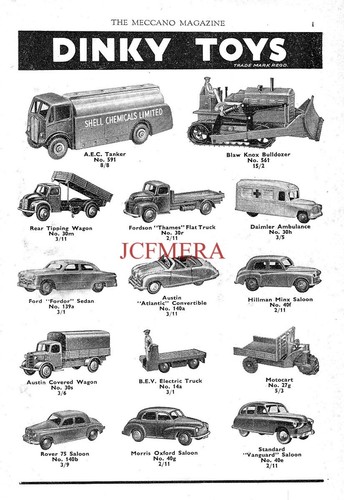 1950s dinky toy advert - dinky,