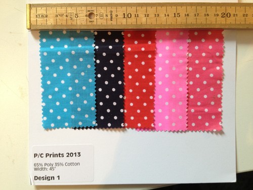 Polycotton fabric polka - polycotton,