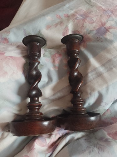 Vintage barley twist wooden - vintage,