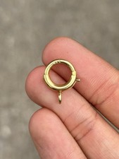 Antique 9ct Gold Large Bolt Ring 12mm Clasp Pendant Charm Holder Victorian Rare