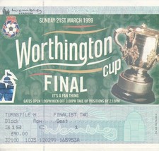 TICKET: LEAGUE CUP FINAL 1999 Leicester City v Tottenham - EXCELLENT