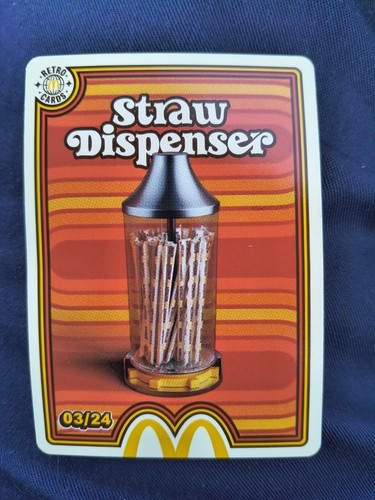 Mcdonald cards straw - cards,