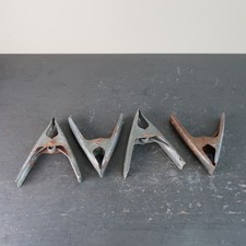 4x Vintage Heavy Duty  Metal Spring Clamps -  Market Stall