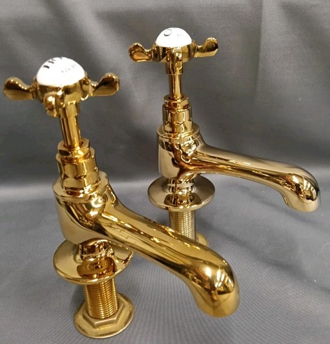Gold plated basin taps - taps,, 10