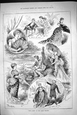 Original Old Antique Print