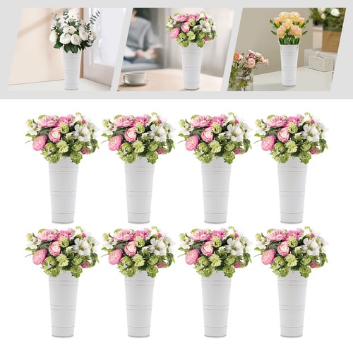 8pcs metal vases flower - 8pcs,