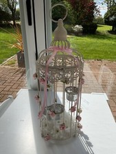 Vintage shabby chic bird cages ideal for weddings 50cm Tall, 18cm Diameter