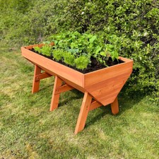 Veg trough large wooden raised - wooden,