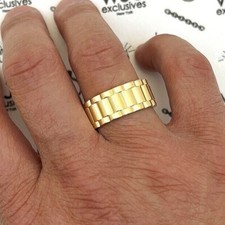 Solid 10K Gold Yellow 9.5mm Jubilee Band Ring