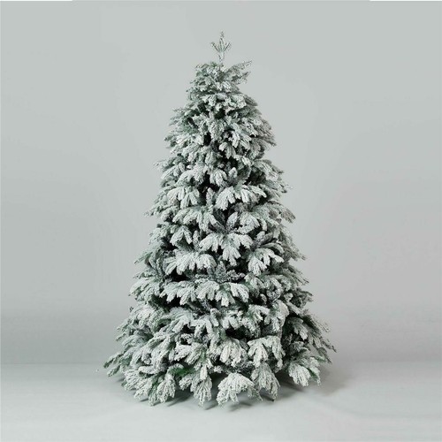 Snow flocked christmas tree - snow,