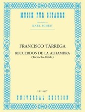 Recuerdos de la Alhambra guitar Francisco Tárrega Universal Editi