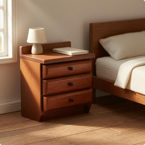 Miniature wooden bedside - miniature,