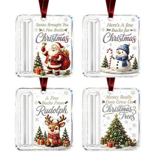 Christmas cash gift ornament - cash,