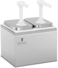 Royal Catering Condiment Dispenser  2 Pumps  2 x 2 L Sauce Pump Dispenser  