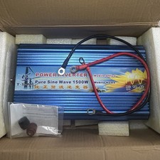 1500W Digital Pure Sine Wave Power Inverter DC12/24V to AC110/220V Boxed