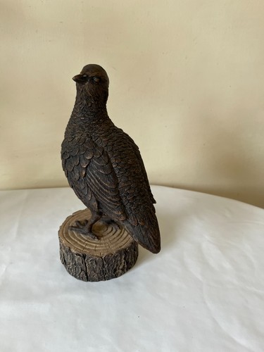 Vintage bronze resin grouse