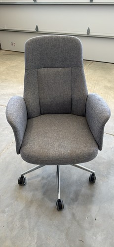 Grey revolving desk chair with - grey,