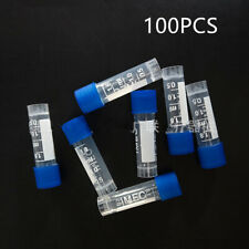 100PCS 2ml Micro Cryotube Centrifuge Tubes Caps Plastic Chemistry Test Vials