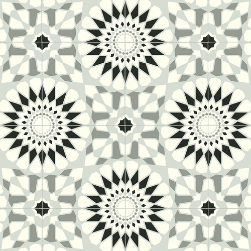 Black rosette tile - rosette,