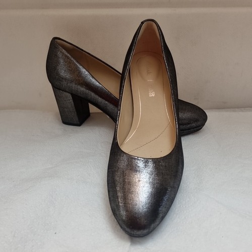 Clarks ladies leather court - leather,