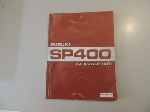 Workshop manual suzuki sp400 - ,
