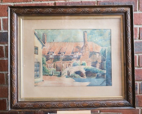 Antique watercolour packhorse - watercolour,