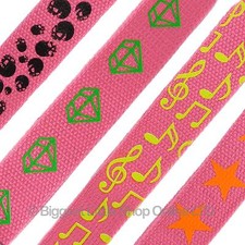 NEW Various Designs PINK Neon UV Fashion Webbing BELT Goths Punks Skaters