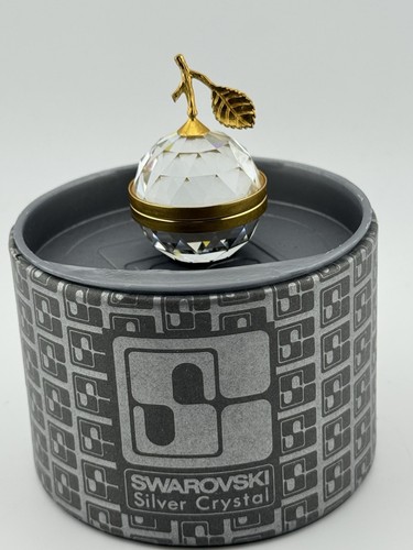 Swarovski silver crystal - silver, apple