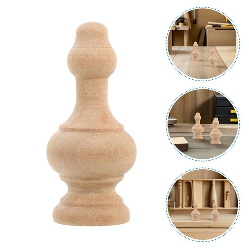 12pcs carved wooden post caps - carved,