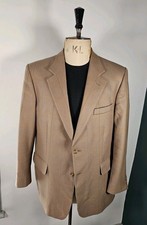 John G Hardy Jacket UK 44R Men's Light Brown Check Pure Wool Classic Country XL