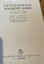 Letterpress Machine Work. Volume II (R.G.Radford - 1957)