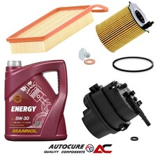 FOR FORD FIESTA ZETEC TDCI MK7 1.4 DIESEL OIL AIR FUEL FILTER SERVICE KIT & 5L