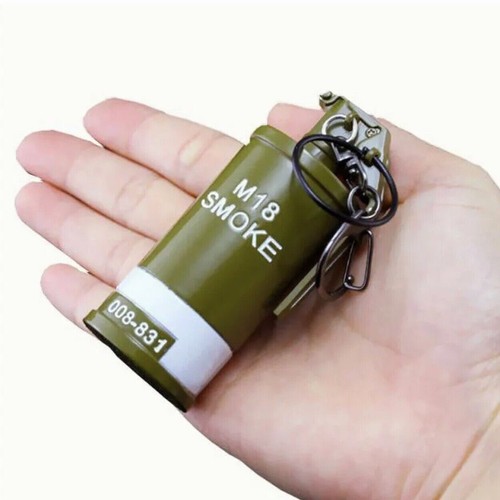 Metal smoke grenade keychain - smoke,