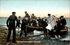 Clovelly devon fishermen land - clovelly,