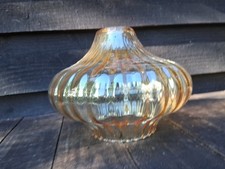 Mid-Century French Amber swirl Glass Lampshade (2 available) FREE P&P 