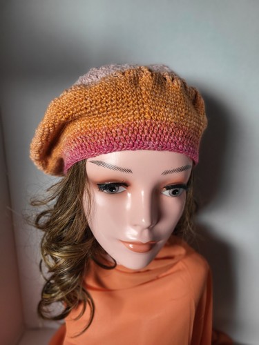 Handmade crochet beret hat - handmade,