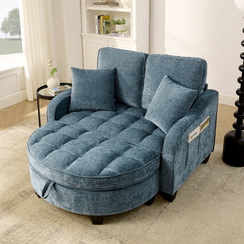 Blue seater chaise lounge - 2-seater,