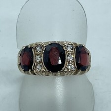 Vintage 9ct Yellow Gold Garnet
