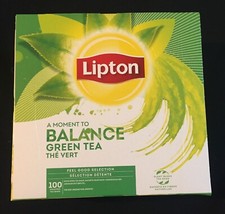 Lipton Green Tea 100 Enveloped Tea Bags Free UK Delivery